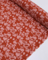 Tecido Viscose Ramos Abstratos Rosa Chá e Vermelho