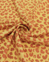 Tecido Viscose Animal Print Argila e Amarelo