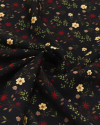 Tecido Viscose Texturizada Liberty Dourado, Marsala e Preto