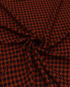 Tecido Viscose Texturizada Pied Poule Preto e Telha