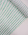 Tecido Viscose Texturizada Listrado Verde Estonado e Branco