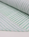 Tecido Viscose Texturizada Listrado Verde Estonado e Branco