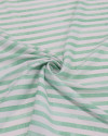 Tecido Viscose Texturizada Listrado Verde Estonado e Branco