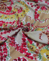 Tecido Viscose Texturizada Cashmere de Flores Colorido