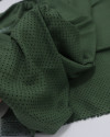 Tecido Viscose Texturizada Micro Poá Preto e Verde Militar