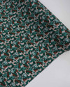 Tecido Viscose Texturizada Folhas Diversas Marrom e Tons de Verde