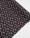 Tecido Viscose Texturizada Liberty Ameixa, Branco e Preto