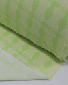 Tecido Crepe Koshibo Estampa Geométrica Creme e Verde Lima