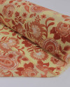Tecido Crepe Chiffon Grosso Floral Terracota e Amarelo Requinte