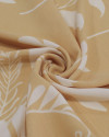 Tecido Crepe Koshibo Macro Ramos Creme e Palha