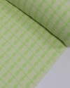 Tecido Crepe Koshibo Estampa Geométrica Creme e Verde Lima