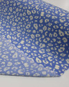Tecido Viscose Animal Print Offwhite e Azul Céu