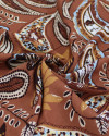 Tecido Viscose Texturizada Macro Ramos em Cashmere Tons Terrosos