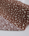 Tecido Viscose Animal Print Offwhite e Castanho