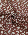 Tecido Viscose Animal Print Offwhite e Castanho