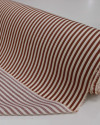 Tecido Viscose Listrado Creme e Castanho