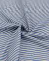 Tecido Viscose Listrado Azul e Offwhite