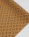 Tecido Viscose Listras Abstratas Preto e Argila