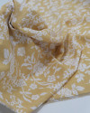 Tecido Linho Misto Estampado Arabesco Floral e Ocre
