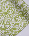 Tecido Linho Misto Estampado Multi Estampa Verde Abacate e Branco