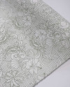 Tecido Linho Misto Estampado Quadriculado Tropical Verde e Offwhite