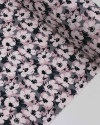 Tecido Viscose Texturizada Tapete Floral Abstrato Tons de Rosa e Tons de Cinza