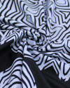 Tecido Tactel Fino Macro Estampa Abstrata Branco e Preto