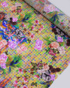 Tecido Tactel Fino Estampa Floral e Coelhos Colorido