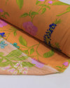 Tecido Viscose Jardim Floral Colorido e Laranja