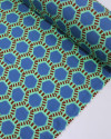 Tecido Viscose Colmeias Azul, Marrom e Verde