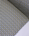Tecido Crepe Chiffon Grosso Estampa Multi Geométrica Azul, Verde e Bege