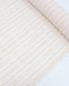 Tecido Crepe Koshibo leve Listrado Tons de Laranja