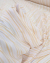 Tecido Crepe Koshibo leve Listrado Tons de Laranja