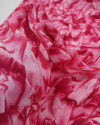 Tecido Crepe Koshibo Leve Macro Pétalas Tons de Rosa