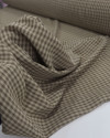Tecido Crepe de Alfaiataria Quadriculado Tons Neutros