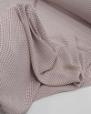 Tecido Crepe de Alfaiataria Micro Geométrico Nude e Branco