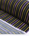 Tecido Viscose Multi Listras Rosa, Amarelo Queimado e Preto