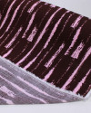 Tecido Viscose Texturizada Listras Abstratas Rosa e Borgonha