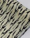 Tecido Viscose Arte Abstrata Preto e Creme