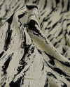 Tecido Viscose Arte Abstrata Preto e Creme