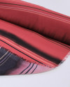 Tecido Crepe de Viscose Italiano Listrado Preto, Rosa e Marsala