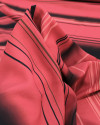 Tecido Crepe de Viscose Italiano Listrado Preto, Rosa e Marsala