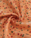 Tecido Linho Puro Italiano Micro Flores Colorido e Salmão
