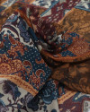 Tecido Crepe Chiffon Italiano Multi Estampa em Recorte Tons Terrosos
