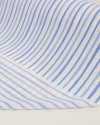 Tecido Viscose Texturizada Listrado Branco e Tons de Azul