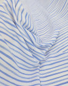 Tecido Viscose Texturizada Listrado Branco e Tons de Azul