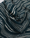 Tecido Viscose Multi Listras Creme e Verde Esmeralda