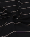 Tecido Crepe Koshibo Leve Listras Duplas Bege e Preto (2m)