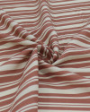 Tecido Viscose Multi Listras Creme e Castano
