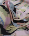 Tecido Viscose Italiano Pinceladas Abstratas Candy Color